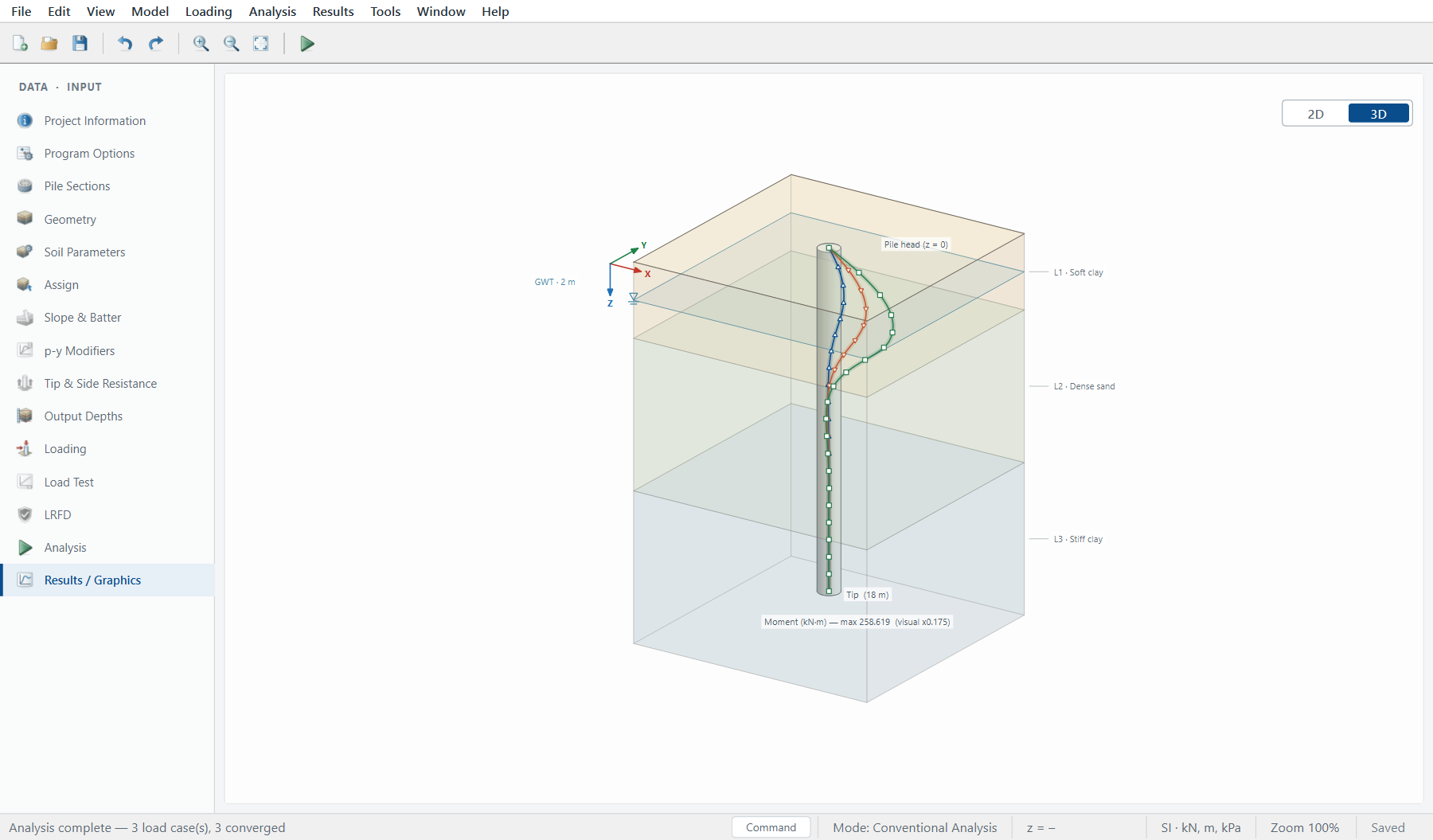 Solpile analysis interface