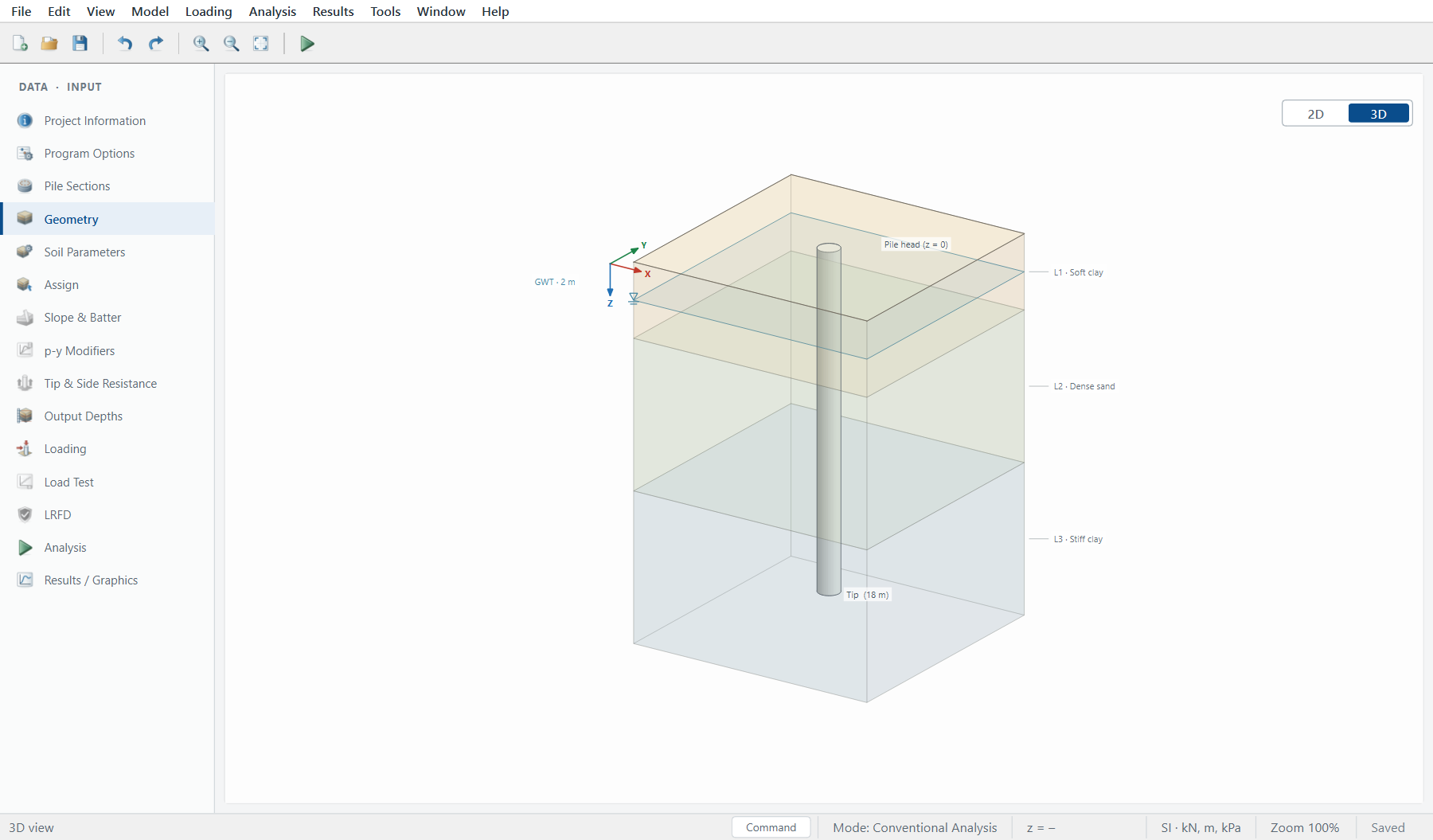 A layered-soil foundation model in Solpile
